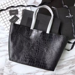 Replica YSL Saint Laurent Shopping Tote Bag Crocodile Embossed Leather Replica YSL Saint Laurent Shopping Tote Bag Crocodile Embossed Leather
