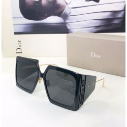 Fake Dior Diorsolar S1u Ivory Square Sunglasses Black Replica