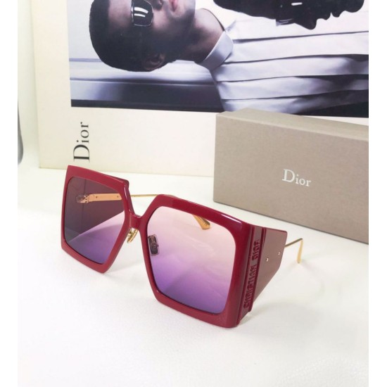 Replica Dior Diorsolar S1u Ivory Square Sunglasses Red