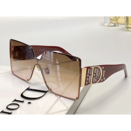 Replica Dior Paeng Square Sunglasses Coffee
