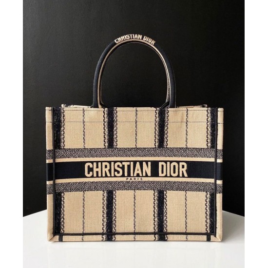 Replica Christian Dior Book Tote Bayadere Small Embroidered Tote Apricot Replica Christian Dior Book Tote Bayadere Small Embroidered Tote Apricot