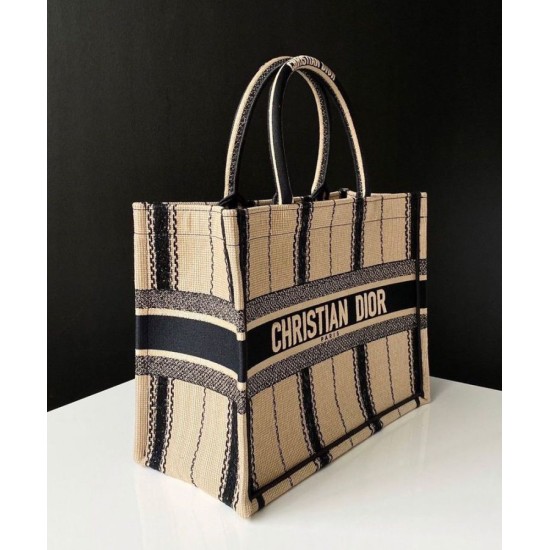 Replica Christian Dior Book Tote Bayadere Small Embroidered Tote Apricot Replica Christian Dior Book Tote Bayadere Small Embroidered Tote Apricot