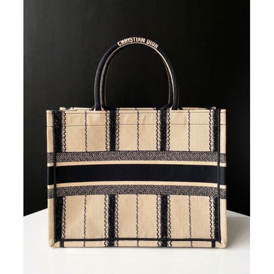 Replica Christian Dior Book Tote Bayadere Small Embroidered Tote Apricot Replica Christian Dior Book Tote Bayadere Small Embroidered Tote Apricot
