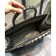 Replica Christian Dior Houndstooth Embroidery Book Tote Handbag Cream