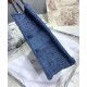 Replica Christian Dior Book Tote Mini Denim Dior Oblique Embroidered Tote Blue