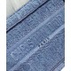 Replica Christian Dior Book Tote Mini Denim Dior Oblique Embroidered Tote Blue