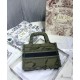 Fake Christian Dior Book Tote Mini Camouflage Embroidered Tote Green Replica