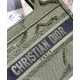 Fake Christian Dior Book Tote Mini Camouflage Embroidered Tote Green Replica