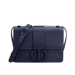 Replica Christian Dior 30 Montaigne Calfskin Bag Dark Blue