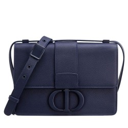 Replica Christian Dior 30 Montaigne Calfskin Bag Dark Blue