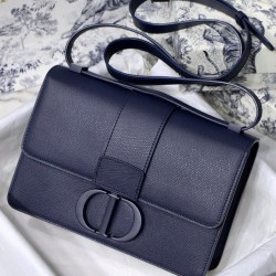 Replica Christian Dior 30 Montaigne Calfskin Bag Dark Blue