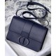 Replica Christian Dior 30 Montaigne Calfskin Bag Dark Blue