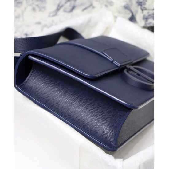 Replica Christian Dior 30 Montaigne Calfskin Bag Dark Blue