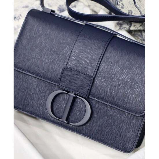 Replica Christian Dior 30 Montaigne Calfskin Bag Dark Blue