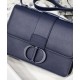 Replica Christian Dior 30 Montaigne Calfskin Bag Dark Blue