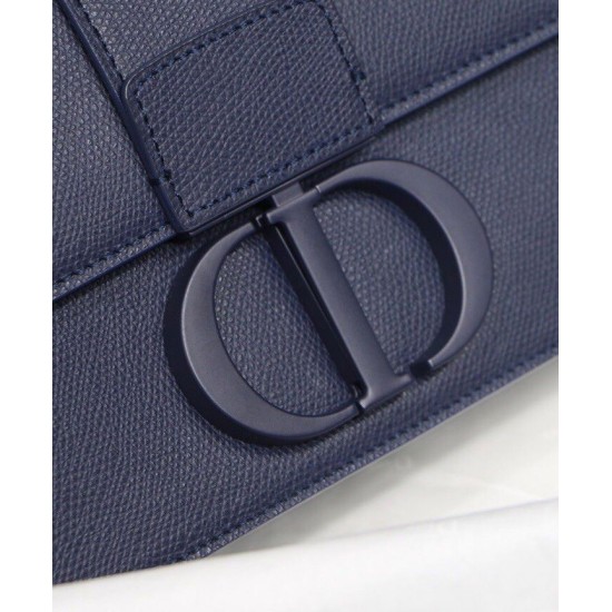 Replica Christian Dior 30 Montaigne Calfskin Bag Dark Blue