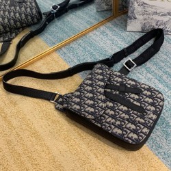 Replica Christian Dior Saddle Pouch Dark Blue