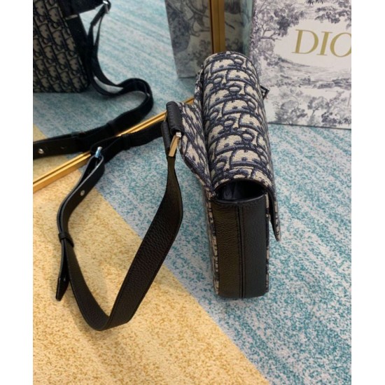 Replica Christian Dior Saddle Pouch Dark Blue