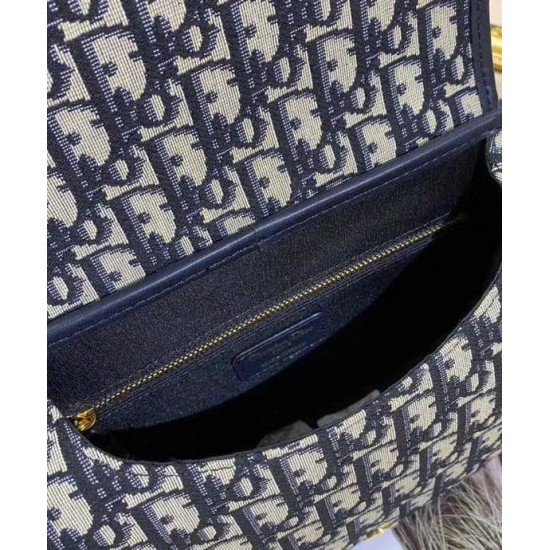 Replica Christian Dior Medium Dior Bobby Handbag Dark Blue