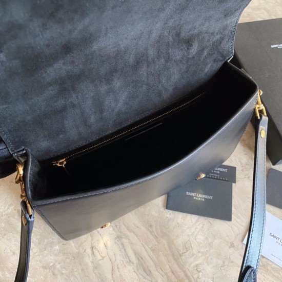 Replica YSL Saint Laurent Schoolbag Mini Satchel Bag Black