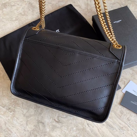 Replica YSL Saint Laurent Niki Medium Smooth Leather Bag Black