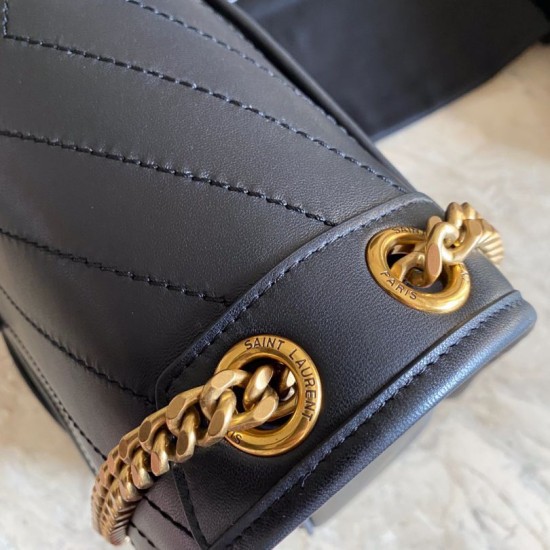 Replica YSL Saint Laurent Niki Medium Smooth Leather Bag Black