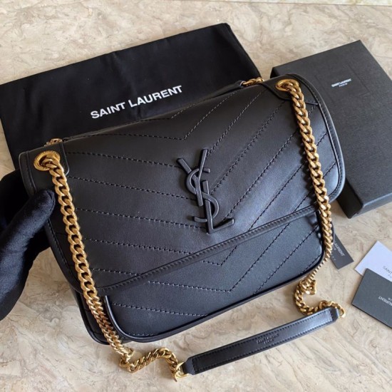 Replica YSL Saint Laurent Niki Medium Smooth Leather Bag Black