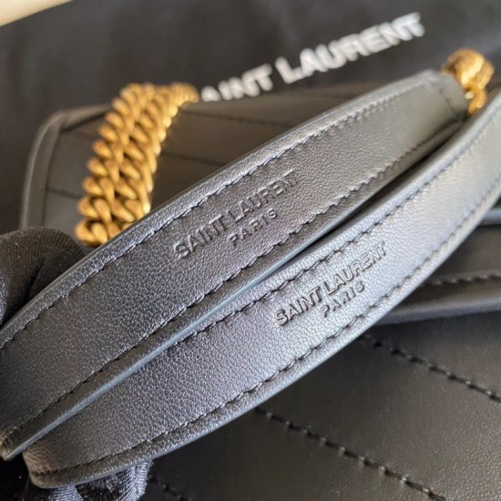 Replica YSL Saint Laurent Niki Medium Smooth Leather Bag Black