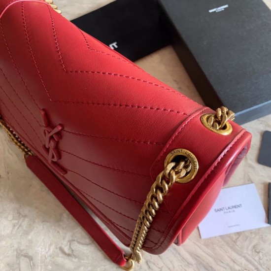 Fake YSL Saint Laurent Niki Medium Smooth Leather Bag Red Replica