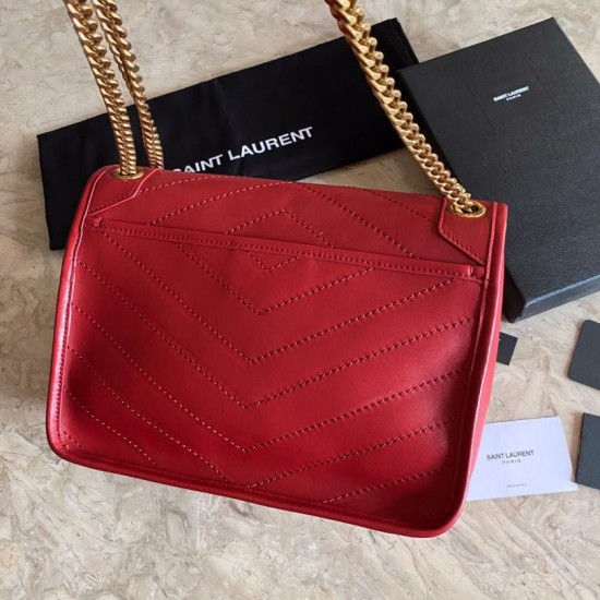 Fake YSL Saint Laurent Niki Medium Smooth Leather Bag Red Replica