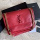 Fake YSL Saint Laurent Niki Medium Smooth Leather Bag Red Replica