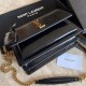 Fake YSL Saint Laurent Medium Sunset Bag In Crocodile Embossed Gold Hardware Replica