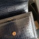 Fake YSL Saint Laurent Medium Sunset Bag In Crocodile Embossed Gold Hardware Replica