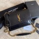 Fake YSL Saint Laurent Medium Sunset Bag In Crocodile Embossed Gold Hardware Replica
