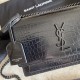 Replica YSL Saint Laurent Medium Sunset Bag In Crocodile Embossed Black Hardware
