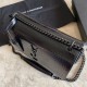 Replica YSL Saint Laurent Medium Sunset Bag In Crocodile Embossed Black Hardware