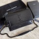 Replica YSL Saint Laurent Medium Sunset Bag In Crocodile Embossed Black Hardware