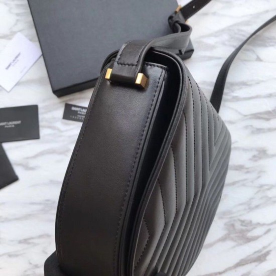 Fake YSL Saint Laurent Joan Satchel In Y Quilted Leather Black Replica