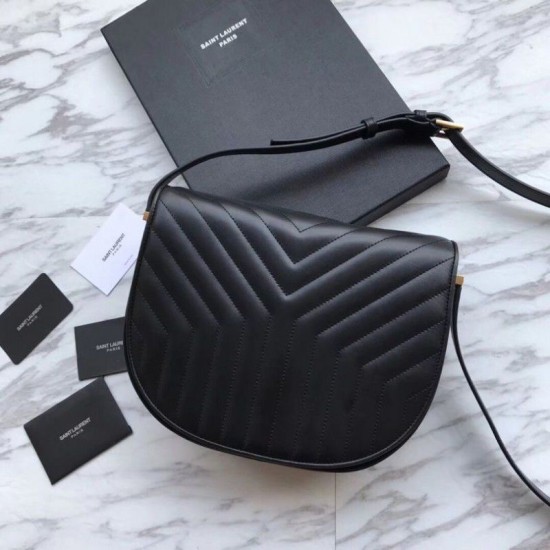 Fake YSL Saint Laurent Joan Satchel In Y Quilted Leather Black Replica