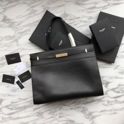 Replica YSL Saint Laurent Medium Manhattan Top Handle Bag Black