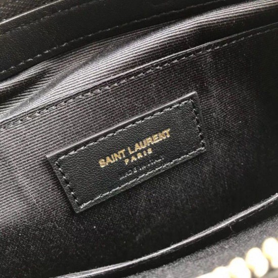 Replica YSL Saint Laurent Monogram Tablet Pouch Matelasse Leather Black
