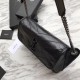Fake YSL Saint Laurent  Niki Body Bag Crinkled Vintage Leather Black Replica