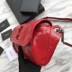 Fake YSL Saint Laurent  Niki Body Bag Crinkled Vintage Leather Red Replica