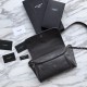 Replica YSL Saint Laurent  Niki Body Bag Crinkled Vintage Leather Gray
