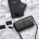 Replica YSL Saint Laurent  Niki Body Bag Crinkled Vintage Leather Gray