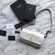 Replica YSL Saint Laurent  Niki Body Bag Crinkled Vintage Leather White