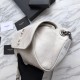 Replica YSL Saint Laurent  Niki Body Bag Crinkled Vintage Leather White