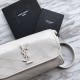 Replica YSL Saint Laurent  Niki Body Bag Crinkled Vintage Leather White