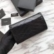 Fake YSL Saint Laurent  Niki Large Wallet Crinkled Leather Black Replica