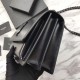 Replica YSL Saint Laurent Medium Sunset Bag Smooth Leather Black Hardware